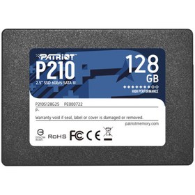 تصویر حافظه SSD پاتریوت 128 گیگابایت مدل P210 - الماس رایان ایرانیان ( 18 الی 24 ماهه ) Patriot P210 128GB 2.5 inch SATA SSD