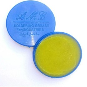 تصویر روغن لحیم 50 گرمی ظرف آبی رنگ ساخت ایران 