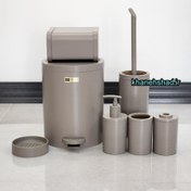 تصویر ست بهداشتی فانتزی هارمونی نسکافه ای مات پدالی بادبزنی 