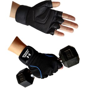 تصویر دستکش بدنسازی باشگاه زنانه و پسرانه آندر ارمور ا Under armor training gym gloves Under armor training gym gloves