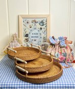 تصویر سینی حصیری راتان 