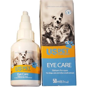 تصویر قطره تمیزکننده چشم سگ و گربه و جوندگان یو اس پت 50 میلی USpet Eye Care 50ml