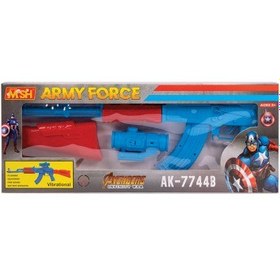 تصویر اسباب بازی تفنگ کلاشینکف مرد عنکبوتی مدل Army Force برند MSH کد AK-7744B 