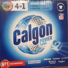 تصویر قرص جرم گیر ماشین لباسشویی 15 عددی calgon 