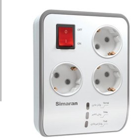 تصویر محافظ برق 3 راهی ارت دار 10 آمپر سیماران SM325-EL-N Simaran Power protection SM325-EL-N