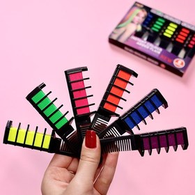 تصویر گچ موی رنگی فانتزی پک ۶ رنگ 