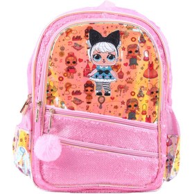 تصویر کوله پشتی فانتزی مدل پولکی طرح LOL کد 8116 Fancy backpack with sequins, LOL design, code 8116