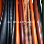 تصویر چرم طبیعی گاوی ساده - یک فوت / قهوه ای 