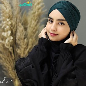 تصویر توربان لمه سبز آبی کد 3537 