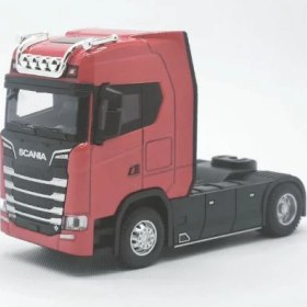 تصویر تریلی فلزی اسکانیا تک محور جعبه دار 