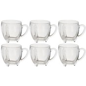 تصویر سرویس چای خوری بلینک مکس مدل سلتیک ۶ عددی لب نقره 