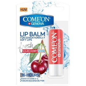 تصویر بالم لب نرم و براق کننده آلبالو کامان ا Comeon Geneva Lip Balm With Cherry Extract 3.5g Comeon Geneva Lip Balm With Cherry Extract 3.5g