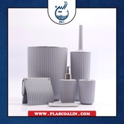 تصویر ست بهداشتی 6 پارچه بادبزنی همارا مدل زبرا 