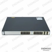 تصویر سوئیچ سیسکو مدل WS-C3750G-24PS-S استوک Cisco WS-C3750G-24PS-S 24Port Switch Stock