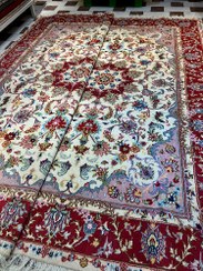 تصویر فرش دستباف جفت ۶ متری کاشمر گل ابریشم دستبافت 