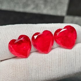 تصویر ست نگین های سنگ کوارتز معدنی دابلت شده کد 36318 