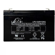 تصویر باتری 6 ولت 12 آمپر ساعت لئوچ leoch مدل 6V12AH ساخت ویتنام 