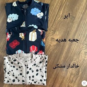 تصویر سرهمی نوزادی بسیار زیبا و نرم و لطیف. وارداتی.برند لیندکس.جنس نخ پنبه.بدون آبرفت و رنگدهی. سایز صفرتا4 سال 