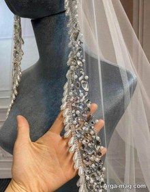 تصویر تور عروس مرواریدی 