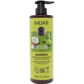 تصویر شامپو فاقد‌سولفات VEGAN اینوآر Inoar Vegan Hair Shampoo -800ml