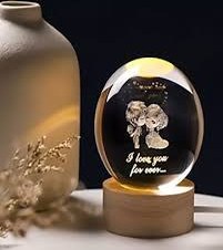 تصویر گوی کریستالی طرح عاشقانه I Love for ever 