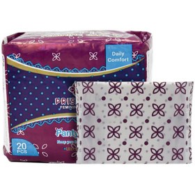 تصویر پد بهداشتی روزانه سایز بزرگ پریستیو 20 عدد PRISTIVE SANITARY PADS, LARGE, 20 pcs