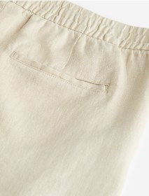 تصویر شلوارک کتان با فیت معمولی برند H&M Regular Fit Linen Shorts