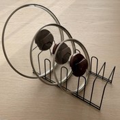 تصویر استند نگهدارنده همه کاره درب قابلمه ، بشقاب و لیوان 