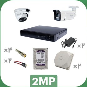 تصویر پکیج AHD دو دوربین 2مگاپیکسل 