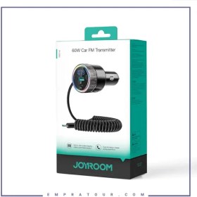 تصویر اف ام پلیر و شارژر فندکی 60 وات دو پورت جویروم JOYROOM Car Wireless FM Transmitter JR-CCB02 