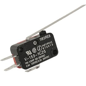 تصویر میکروسوییچ سری V-153 اهرم بلند ساده 