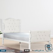 تصویر تخت خواب یکنفره فلزی حنا 