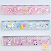 تصویر خط کش آکواریومی کرومی ملودی سایز ۲۰ سانتیمتر 