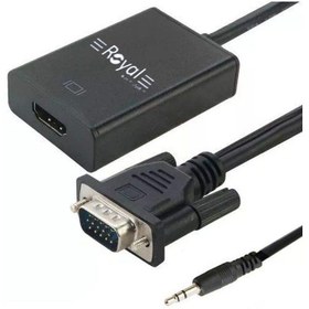 تصویر مبدل HDMI به VGA رویال مدل HD1 ا HDMI TO VGA ROYAL MODEL HD 1 HDMI TO VGA ROYAL MODEL HD 1