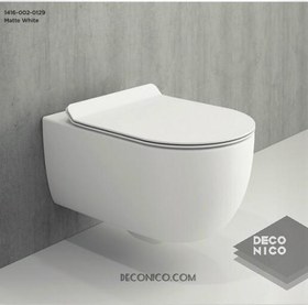 تصویر توالت فرنگی وال هنگ بوچی (BOCCHI) مدل V-Tondo کد 0129-001-1416 ا BOCCHI V-Tondo Wall-hung toilet bowl set BOCCHI V-Tondo Wall-hung toilet bowl set