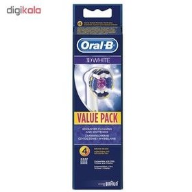 تصویر سری یدک مسواک برقی اورجینال برند Oral b مدل 3D White 4 Lü کد 1069257 