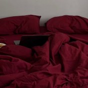 تصویر ست کامل روتختی تمشک - رنگ قرمز آلبالویی- ارسال سریع 