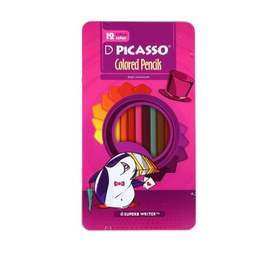 تصویر مداد رنگی ۱۲ رنگ پیکاسو Picasso Superb Writer ا Picasso Superb Writer 12 Color Pencil Picasso Superb Writer 12 Color Pencil