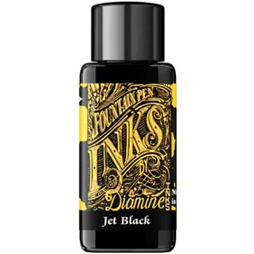 تصویر جوهر خودنویس دایامین مشکی کهربایی DIAMINE INK Jet black 