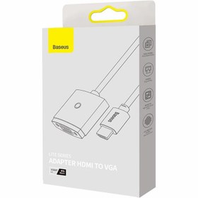 تصویر مبدل HDMI به VGA باسئوس مدل BS-OH010 مشکی Baseus HDMI to VGA Adapter Black