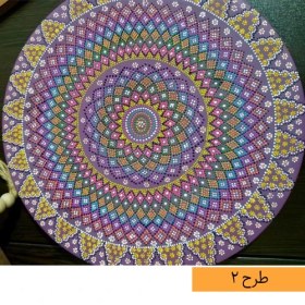 تصویر تابلو دیوارکوب نقطه کوبی تابلو دکوراتیو سفالی