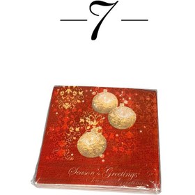 تصویر دستمال طرح کریسمس بسته ۲۰ عددی - 3 