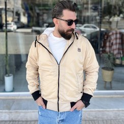 تصویر سویشرت کلاهدار داخل خز - کرم / 3xl 