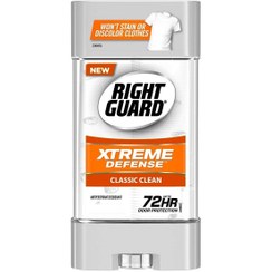 تصویر دئودورانت ژله ای رایت گارد مدل XTREME DEFENSE رایحه CLASSIC CLEAN RIGHT GUARD XTREME DEFENSE CLASSIC CLEAN 72HR DEODORANT