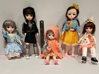 تصویر عروسک مفصلی سایز بزرگ چشم تیله ای 