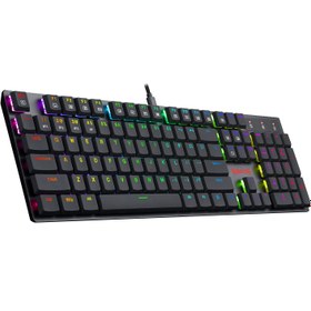 تصویر کیبورد بی سیم مکانیکال گیمینگ ردراگون مدل Static X K535P-KBS RGB Redragon Static X K535P-KBS RGB Gaming Keyboard