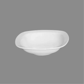 تصویر سالادخوری چینی زرین کواترو سفید (سایز 18) Zarin Iran Hoteli-Quattro White 1 Piece FDC Salad-Bowl 18