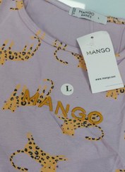 تصویر تیشرت نخی زنانه منگو طرح دار - لارج L / ۱۷۵۰۰۰ T-shirt Mango