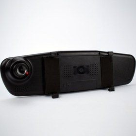 تصویر دوربین ثبت وقایع مدل آینه وسط DVR دش‌کم مانیتور کنار | Dashcam mid mirror model DVR 