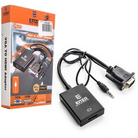 تصویر تبدیل VGA to HDMI برند Enzo ا VGA to HDMI Enzo adapter VGA to HDMI Enzo adapter